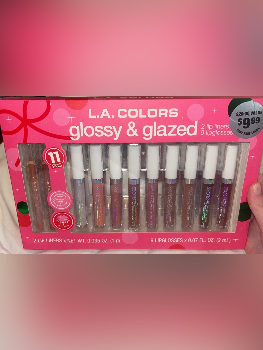 L.A. COLORS Nine-Piece Glossy Lip Gloss Set